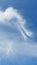 Beautiful scenery cirrus, stratus clouds resembling an animal or bird with blue skies.