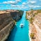 Beautiful scenery of the Corinth Canal