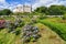Beautiful scenery of the famous historic Dunrobin Castle, Sutherland, Scotland