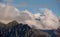 Beautiful scenery of the glaciers of Iceland under beautiful white fluffy clouds