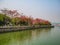 Beautiful scenery of Han river on guangji bridge in Chaozhou City China