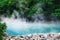 Beautiful scenery of hot spring in the forest in Beitou District, Taiwan