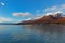 Beautiful scenery of lake Argentino and mountains with snow peaks Los Glaciares Argentina