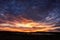 Beautiful scenery of the lake and red purple clouds