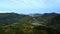 Beautiful scenery mountain valley in Dieng Plateau