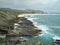 Beautiful scenery of a  mountainous seashore in Hawaii