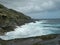 Beautiful scenery of a  mountainous seashore in Hawaii