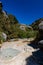 Beautiful scenery in a narrow gorge in rural Crete