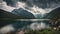 beautiful scenery of Pangong lake, blue lake water, blue sky, snow mountain surrounded