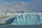 Beautiful scenery of Perito Moreno glacier view from water in the morning autumn sunrise Argentina