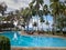 Beautiful scenery of a pool at Diani Sea Lodge in a hotel on the south coast of Kenya