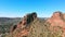 Beautiful scenery of Red Rock scenic byway, Sedona Arizona. Aerial view from drone of unique natural area of red rocks