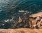 Beautiful scenery of rock formations near the sea in Niteroi