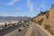 Beautiful Scenery of Santa Monica Beach and Pacific Coast Highway in Southern California, United States.