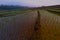 Beautiful scenery in the terraced rice fields