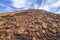 Beautiful scenery of the Timanfaya volcano of the island of Lanzarote, Canary Islands, Spain