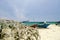 Beautiful scenery, traditional fisherman boats on sandy beach