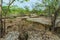 Beautiful Scenery of Water flows through the ground have erosion and collapse of the soil  into a  natural layer at Pong Yub,