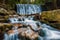 Beautiful scenery of the Wild Waterfall on the lomnica river, Karpacz. Poland