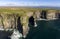 Beautiful Scenic Aerial drone view of Ireland Cliffs Of Moher in County Clare, Ireland.