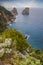 Beautiful scenic of capri island south italy mediterranean sea