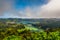 Beautiful scenic landscape from Azores Sao Miguel Island Sete Cidades