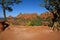 Beautiful scenic red sandstone rock landscape