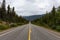 Beautiful Scenic Road, Klondike Hwy, in the Canadian Nature