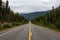 Beautiful Scenic Road, Klondike Hwy, in the Canadian Nature