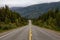 Beautiful Scenic Road, Klondike Hwy, in the Canadian Nature
