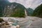 Beautiful scenic of Shakadang river near Changchun shrine in Taroko national park