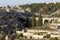 Beautiful scenic view of a bridge in ancient town Gravina in Puglia, Italy