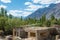 Beautiful scenic view from Between Diskit and Turtuk in Ladakh, Jammu and Kashmir, India