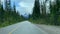 The beautiful scenic view while driving through Yoho National Park in Canada