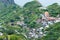 Beautiful scenic view from Jinguashi Shinto Shrine Ruins in Jinguashi, Ruifang, New Taipei City, Taiwan