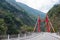 Beautiful scenic view near Cimu Bridge at Taroko National Park. a famous tourist spot in Xiulin, Hualien, Taiwan