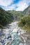 Beautiful scenic view near Yuewangting Yuewang Pavilion at Swallow Grotto Trail Yanzikou at Taroko National Park.