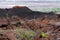 Beautiful scenic view of the top of Volcano "Chico IV" in Galapagos Island, Ecuador