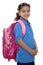 Beautiful School Girl with Backpack