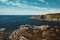 Beautiful Scotland landscape of the sea bay and rocks