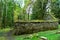 Beautiful scottish building built of stones in the woods