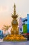 Beautiful sculpture clock tower in central of Chiang Rai city