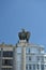 Beautiful Sculpture of an Imperial Eagle dedicated to Emperor Cesar Augusto in Santo Domingo Square in Lugo.