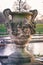 A beautiful sculptured vase in the Italian Garden in Kensington Gardens, London.