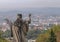 Beautiful sculptures on the top of the staircase of the Bom Jesus do Monte in Braga