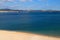 Beautiful Sea background, Croatia. Transparent water on an ecologically clean, picturesque summer Blue flag beach. Croatian sea