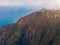 Beautiful  sea cliffs in Na Pali Coast State Wilderness Park in Hawaii