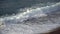 Beautiful Sea Splashing Wave on the Positano Beach. Seascape. Nature. It.