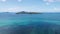 Beautiful sea water surface Blue sky background. High quality video Bird`s eye view sea landscape