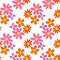 Beautiful seamless background with multicoloured floral pattern. Vector design